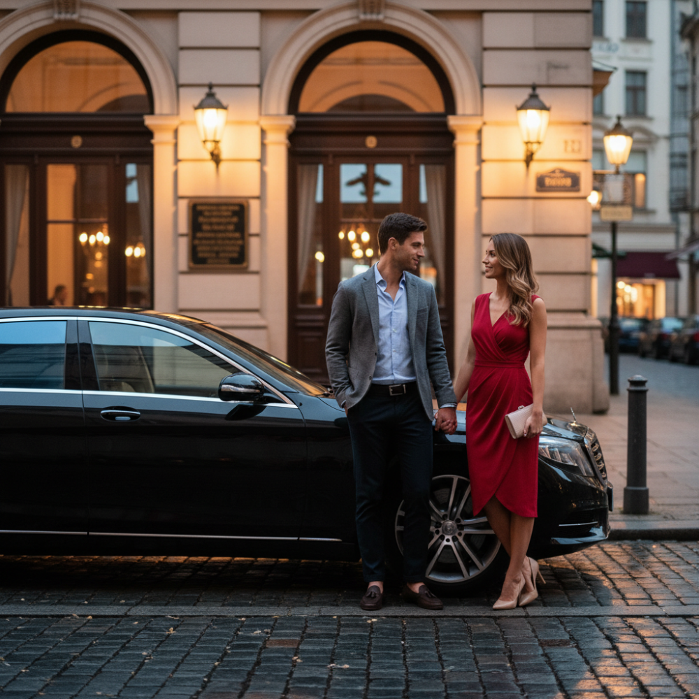 Luxury Black Car Date Night